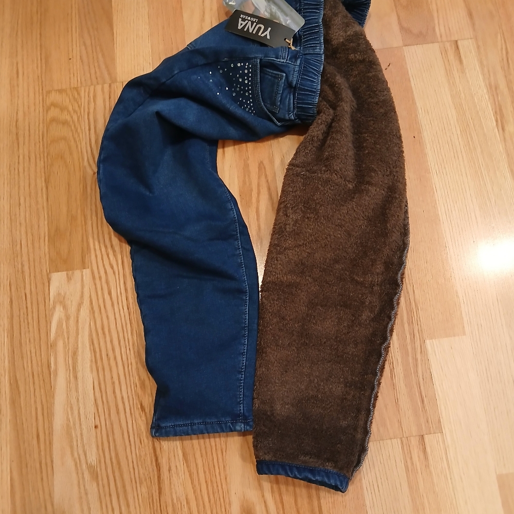 1 Lined Hi-Waist Jegging Jean Winter/Fall/Warm Fleece Lined Pants L-XL - Picture 8 of 8